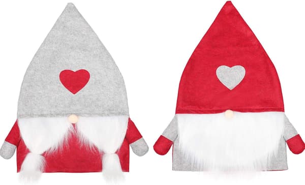 2-pack Julstolsöverdrag Stolsryggsöverdrag Tomtedekoration
