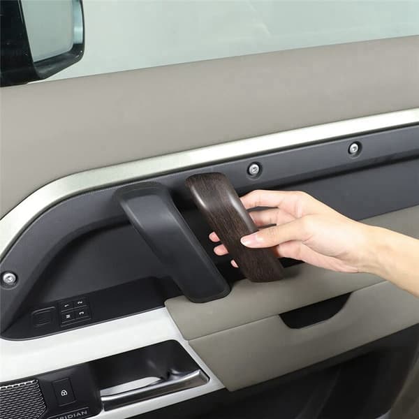 3 Pcs. Car Interior Door Handle Trim for 110 2020-2023 Inner Pull Wood High Version