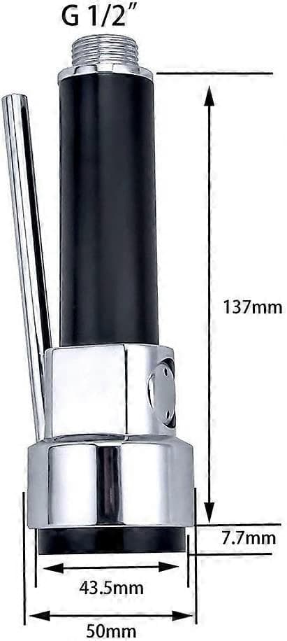 Modern Bathroom Kitchen Faucet Pull Up Universal Spray Head 1/2-inch Mixer Head Replacement Part, Chrome Finish [DB]