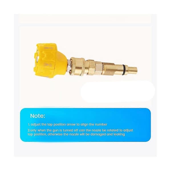 6-in-1 Adjustable Nozzle for 1/4 Inch Connection Adapter 3000psi Cleaning