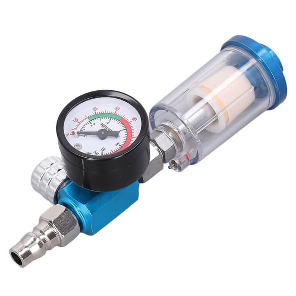 1/4 inch Pneumatic Tool Accessory for Paint Guns - Spray Gun Air Regulator Iron Plastic Brass