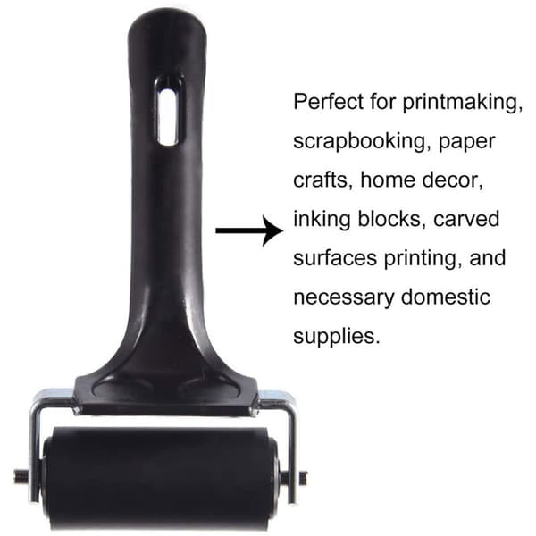 Blekkrull, Brayer gummirull for trykk, tapet, linoleumtrykkfarge, 10 cm