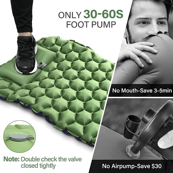 Self-inflating camping mattress, upgraded thickness 10 cm/4 \" self-inflating