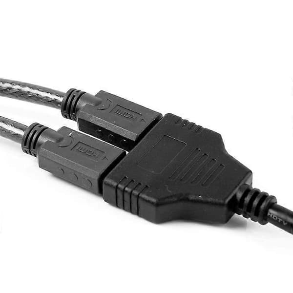 1 ind 2 ud HDMI-kompatibel han til dobbelt hun splitter adapter konverteringskabel til PC DVD