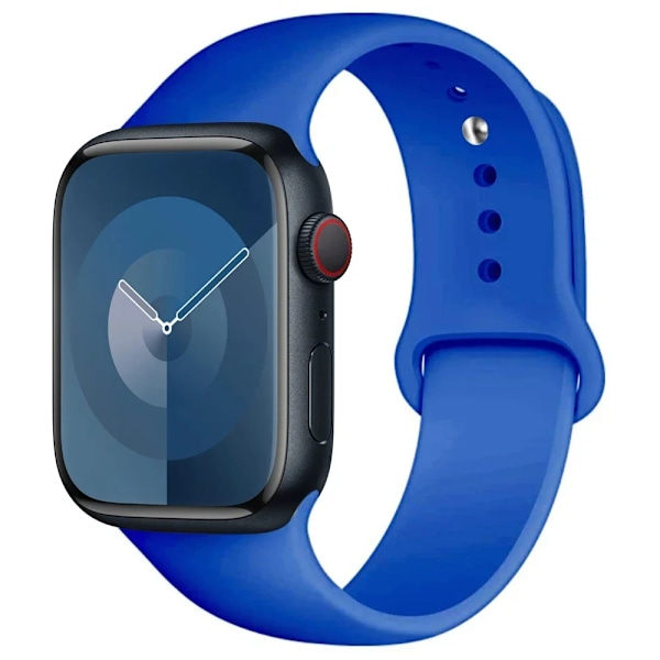 Silikonrem for Apple Watch-reim 44mm 45mm 40mm 41mm 42-38mm 45 mm sportsreim iwatch serie 8 7 6 5 4 3 SE 9 Ultra 2 49mm 40 Kongeblå 40 Royal blue 38mm-40mm-41mm S-M