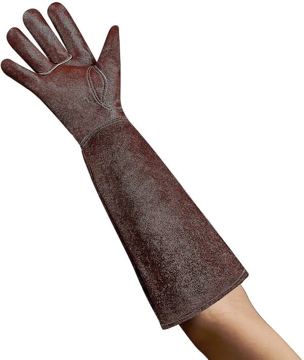 Lange læderhavehandsker til kvinder og mænd, tornfri handsker