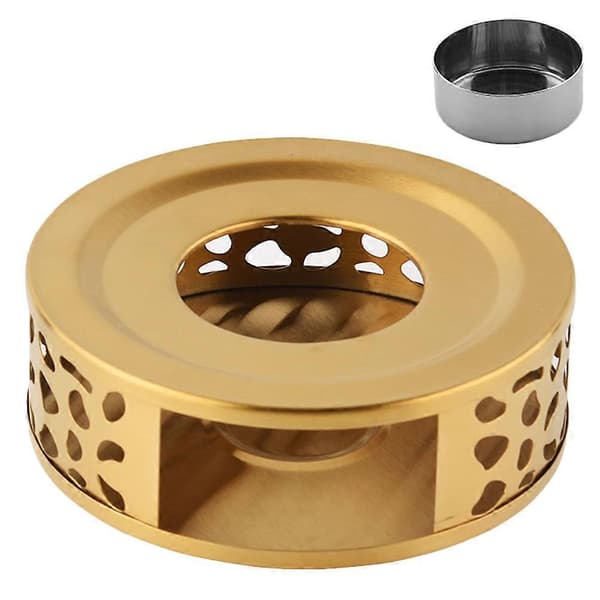 Round Stainless Steel Teapot Warmer with Tealight Holder