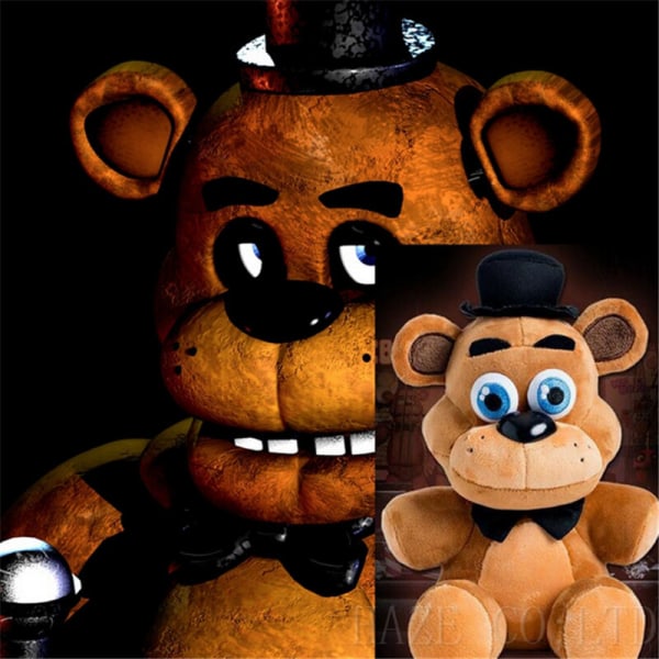 Fem nätter på Freddys plyschdocka Fazbear Sanshee Character Toy 18cm/7" brown bear