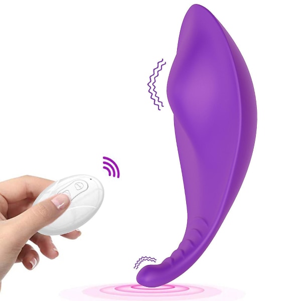 Värinämuna 10 taajuudella tärinällä Langaton kaukosäädin USB lataus vedenpitävä naaras Purple