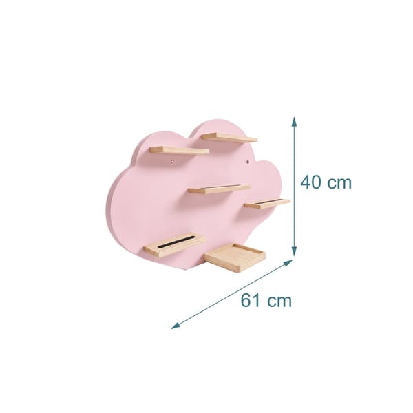 Toniebox-hylde med magnetisk opbevaring til 20 figurer