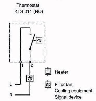 KTS011 0-60 Kompakt Mekanisk Termostat Sensor Temperaturregulator NY