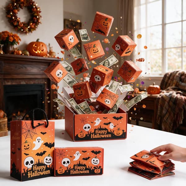 Halloween 12-delt eksplosjonsgaveeske pop-up-boks 12PCS