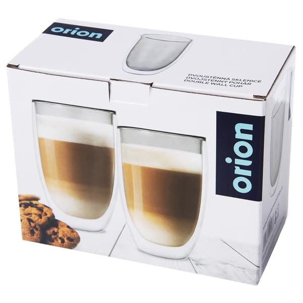 Set med två termoglas, 460 ml, dubbla väggar, för kaffe