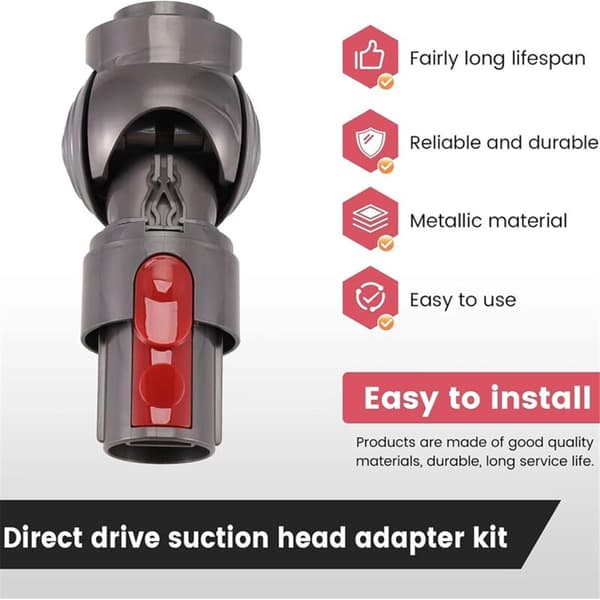 Direktdriven sugmunstycksadapter för V7, V8, V10, V11 dammsugardelar med kulskydd