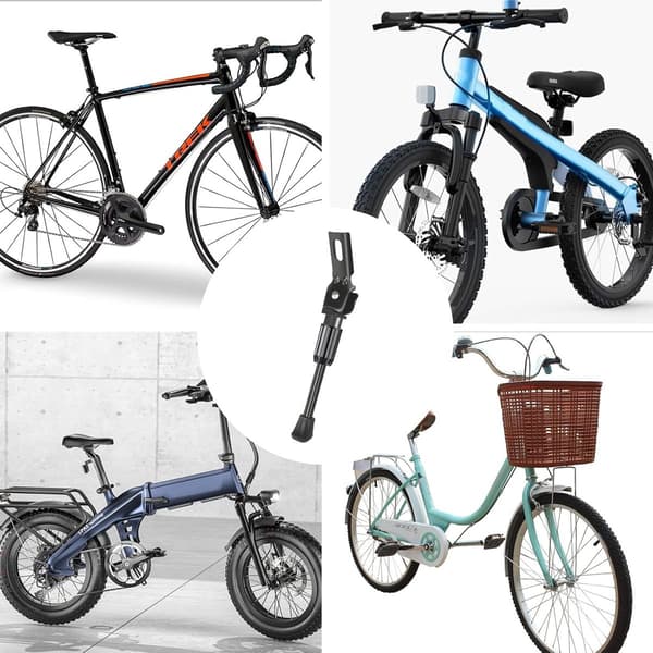 16-tums cykelstöd för barncykel i rostfritt stål