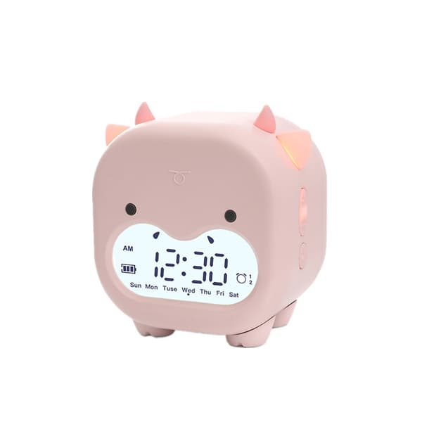 Barnklocka, laddningsbar digital väckarklocka för barns sovrum, sömnväckare för barn, snooze-timer för barn