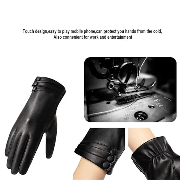 PU-læderhandsker Touchscreen-handsker L L L