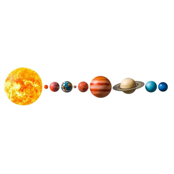 Vægklistermærker - Solsystemet multifärg multicolor