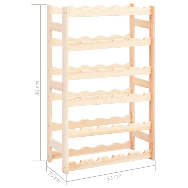vidaXL Viiniteline 30 pullolle, mänty Beige beige