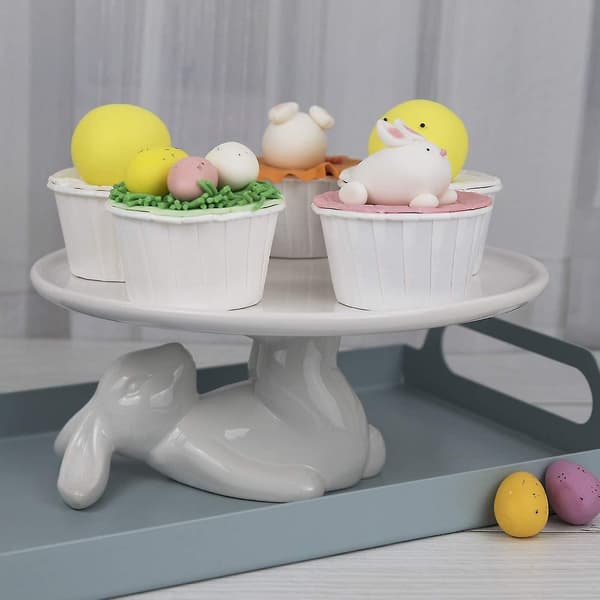 Keramisk cupcake-stativ, dessertfat for snacks og kaker
