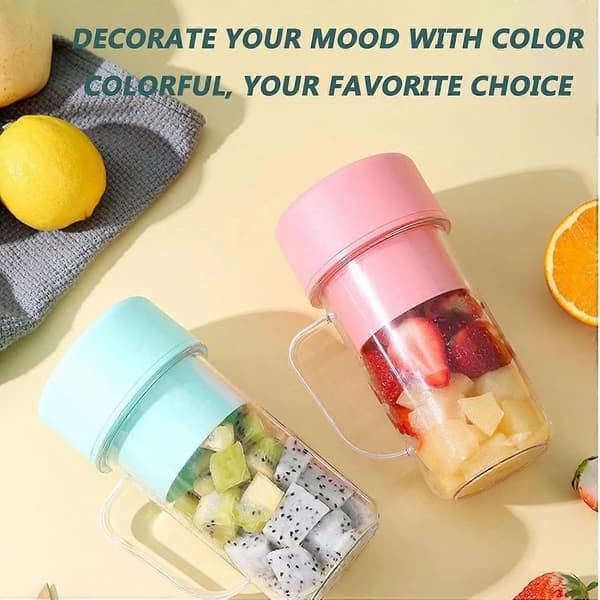 Electric Juicer Portable Blender Smoothie Juicer Fruit Machine (Blue)