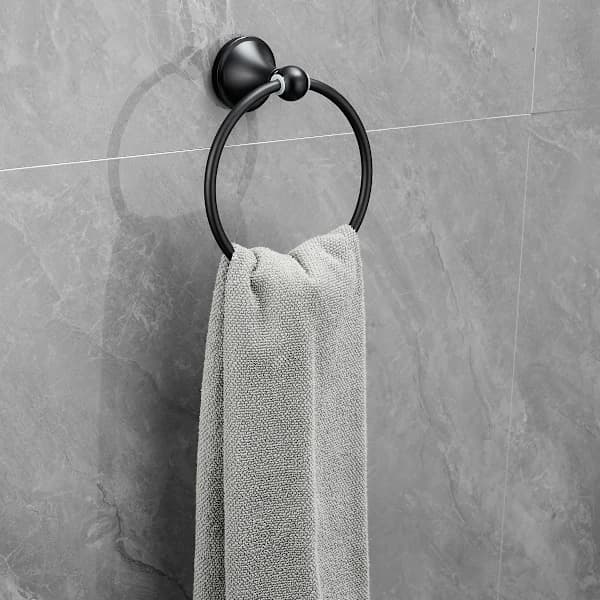 Håndkleholder, rustfritt stål baderomshåndklering 15,8 cm, veggmontering [ca]