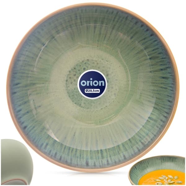 Djup keramisk mattallrik, grön, GLAZE, 20,5 cm, 900 ml