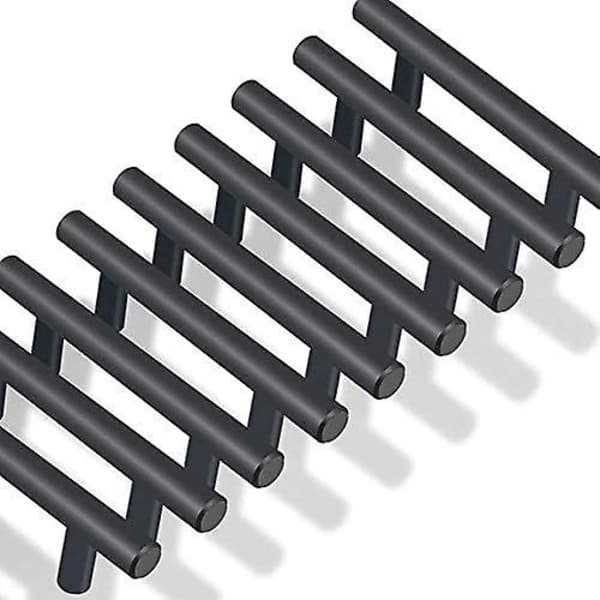 NA/20-pak sorte køkkengreb i rustfrit stål (hulafstand: 64 mm)