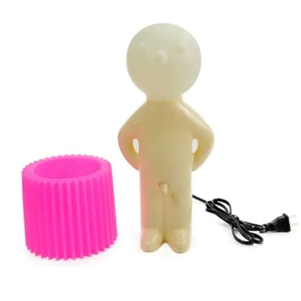 Creative Small Night Light LED Fuzzy Boy Lamp PINK EU PLUG