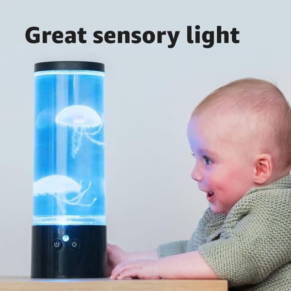 Manet-lavalampe, sensorisk akvariumlampe, USB-bordlampe med fjernkontroll
