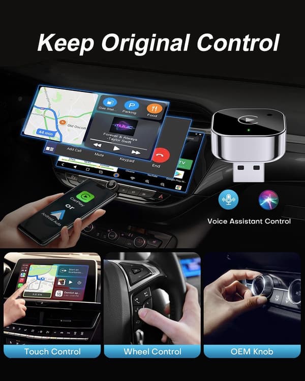 2025 Trådløs CarPlay-adapter og Android Auto-dongle for iOS og Android-FX-