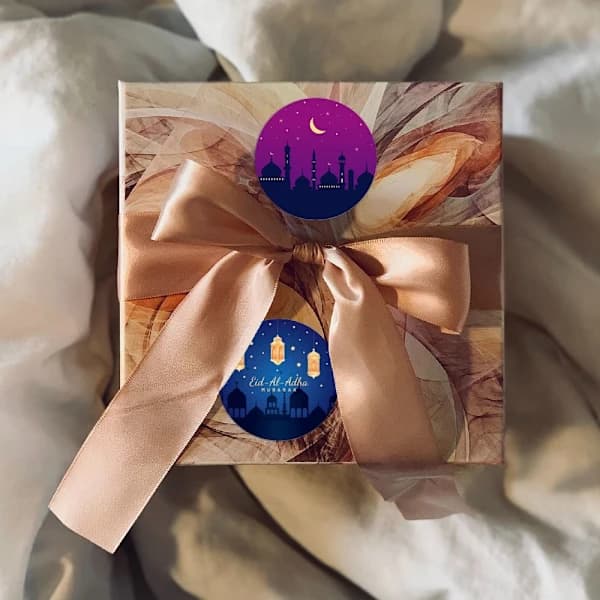 Eid Mubarak -tarrat, etikettien sulkutarrat, 20 arkkia