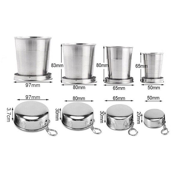 Hopfällbar kopp teleskopisk mugg 75ML 150ml