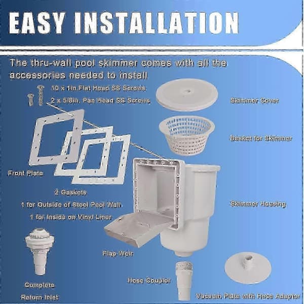 Standard Pool Skimmer SP1091LX for Hayward Dyna-Skim 6'