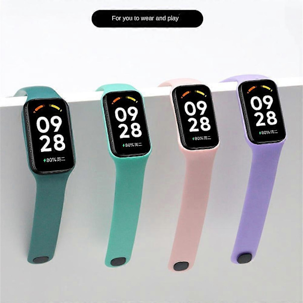 Silikoniranneke Redmi Band2:lle, vaihto-ranneke urheilukelloon, älykellon ranneke Redmi:lle