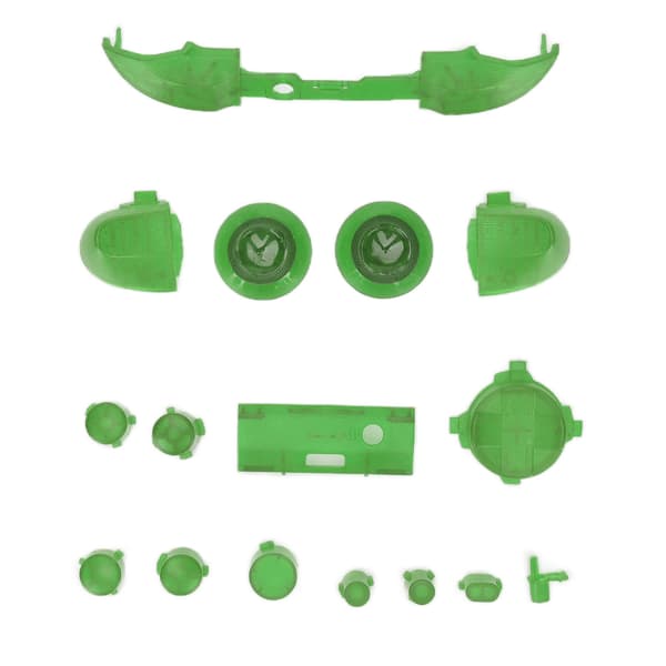 Gennemsigtig grøn komplet knapsæt til Xbox Series X/S Controller