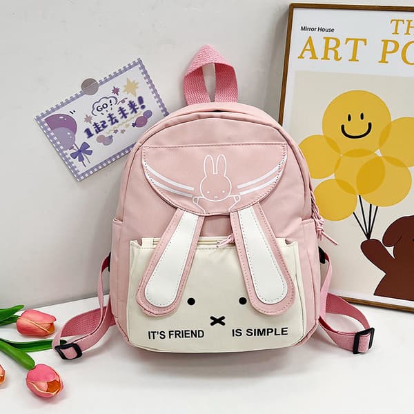 Cartoon Rabbit Shoulder Bag Backpack Pink