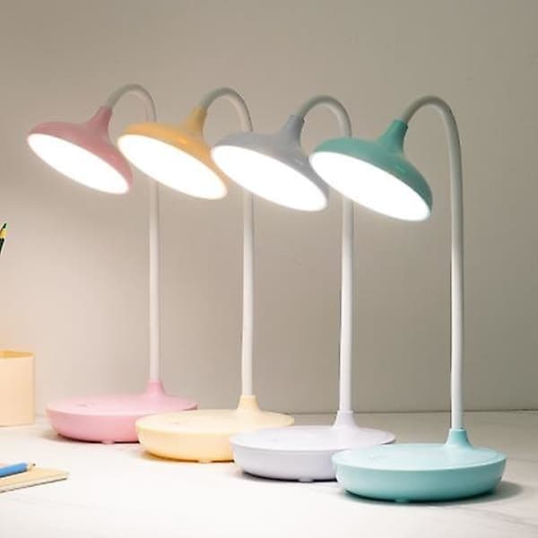 20 LED Fleksibel Touch Skrivebordslampe Sengelampe Leselampe Dimbar USB Oppladbar