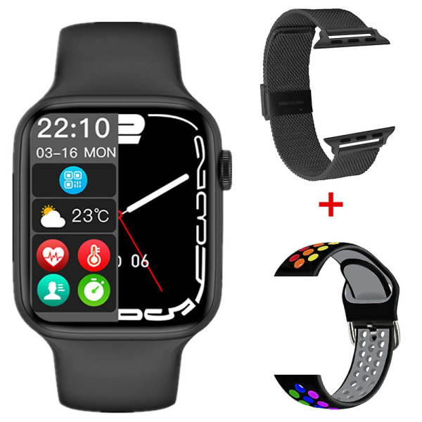 2023 Smart Watch Til Apple Smartwatch Series 8 HD-skærm Sport Puls Fitness Tracker Bluetooth Call Mænd Kvinder Smartwatch black and HJC HeiBX