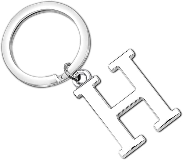 Nøglering Brev - Initial Bogstav Nøglering Charm Brev H H
