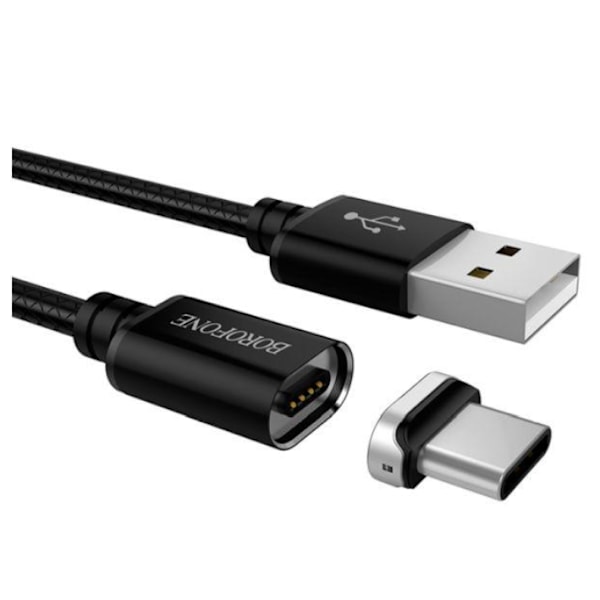 BU1 magnetisk USB-kabel för USB-C svart black