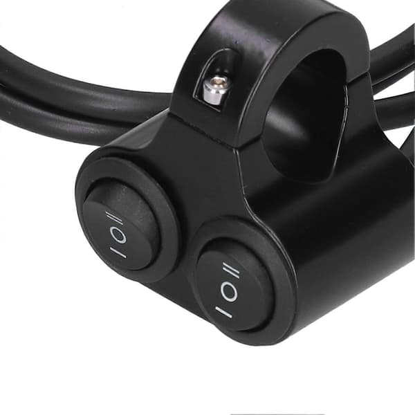 Motorcykel Forlygteafbryder Styr Montering Tænd/Sluk-knap 2 i 1 Universal til 12V ATV UTV