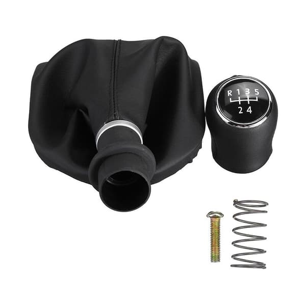 5-speed Leather Gear Shift Knob Gaiter Boot Handle Cover for -Transporter T6 2015+