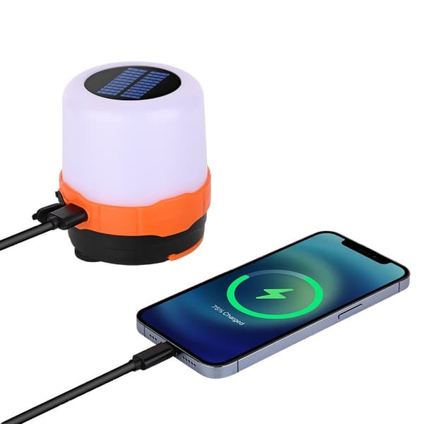 Solar Camping Lamp, Hand-Cranked Lamp, USB Rechargeable Camping Lantern, LED Hanging Tent Light