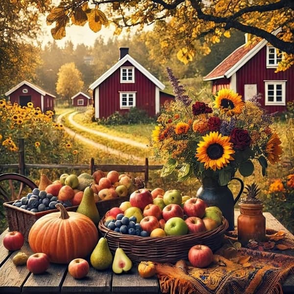 Servetit Harvest Table 20 kpl multifärg multicolor