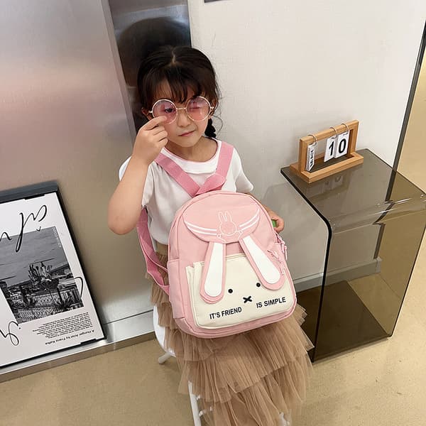 Cartoon Rabbit Shoulder Bag Backpack Pink