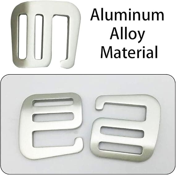 12 pcs Metal G-hooks Strap Buckles Strong Quick Release Buckles for Backpack Straps Webbing (Silver)