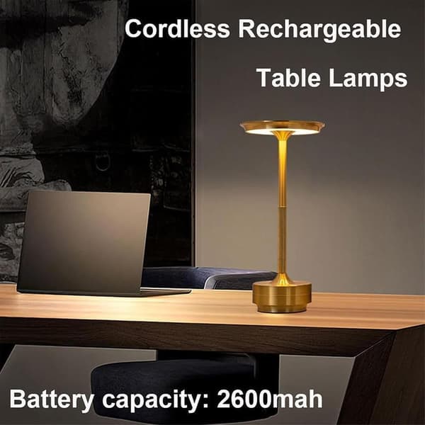 Wireless Gold Touch Lamp with 3 Color Modes and Eye Protection-FX-