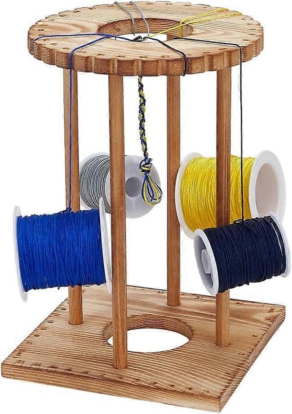 Kumihimo Marudai Disk Kit 32-spårig Trä Kumihimo Flätskiva Set för Armband DIY