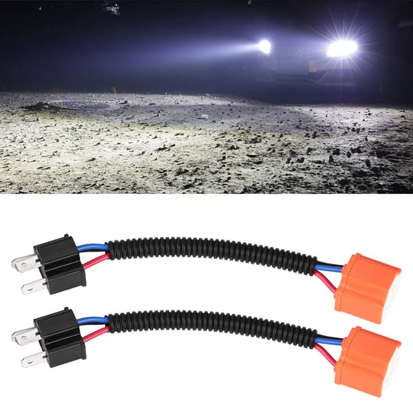 2 Pcs H4/9003/HB2 Ceramic Connector Extension Cable Set